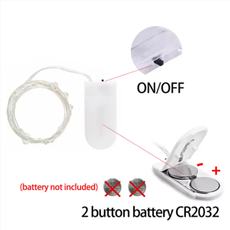 10szt LED String Lights 1M 2M 3M 5M LED Fairy Light Copper Wire String Light for Christmas garden Tree home party decor