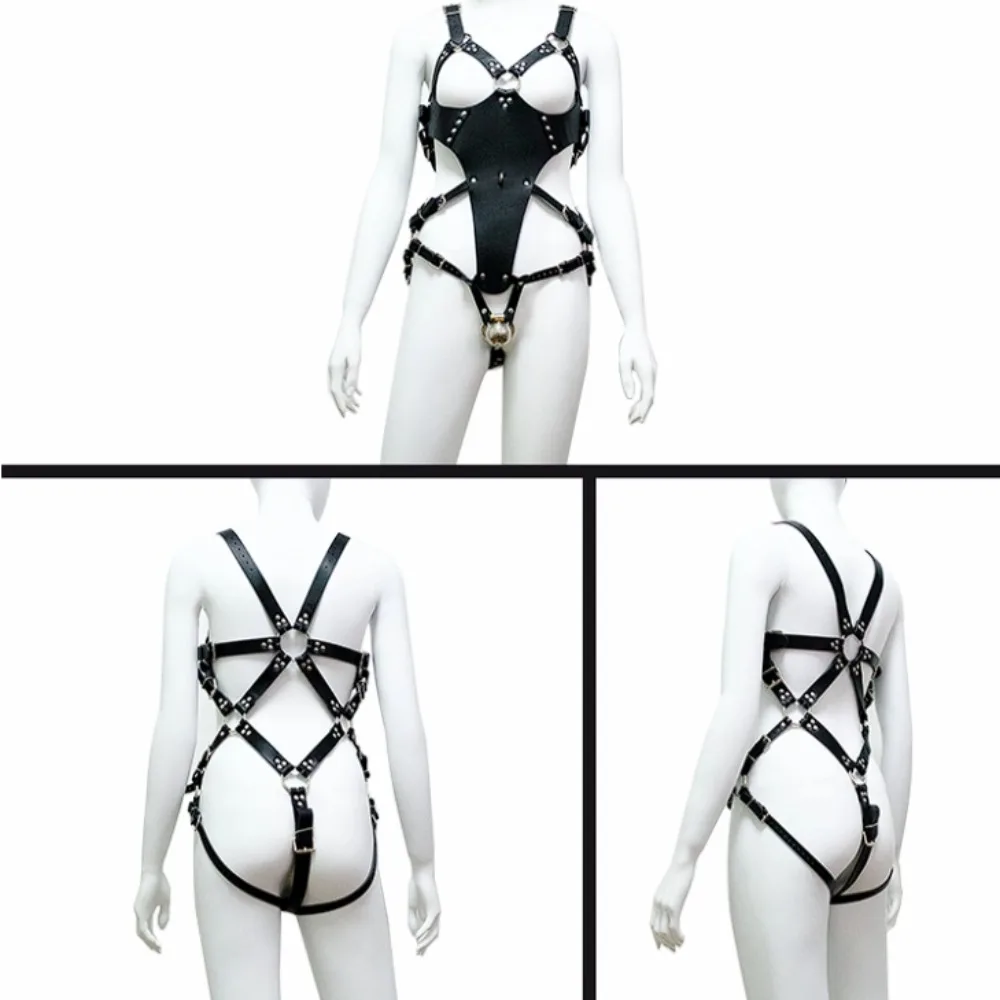 Full Body Auxiliary Restraint Harness for Men Chastity Belt Bondage Gear Original Design Black One Size Waist 96cm BDSM Sex Toys - view 5