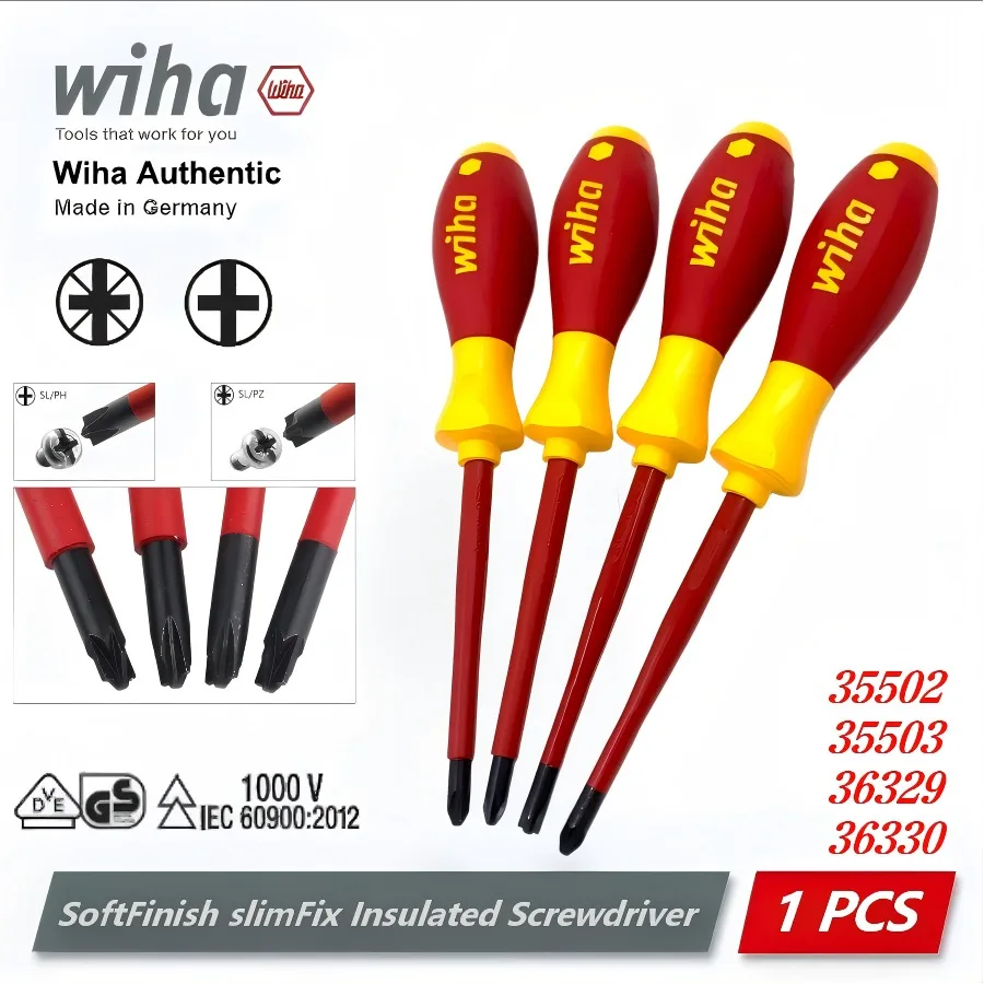 wiha-3271-3281-softfinish-slimfix-絶縁ドライバー-1000v-vde-gs認証-ph1-ph2-pz1-pz2-精密狭所用