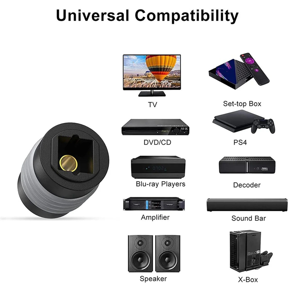 T79C Speaker DVD Player Digital Audio Optical Cables Adapter Portable CD Fiber Optic Female Extender Extension Coupler 2Pcs