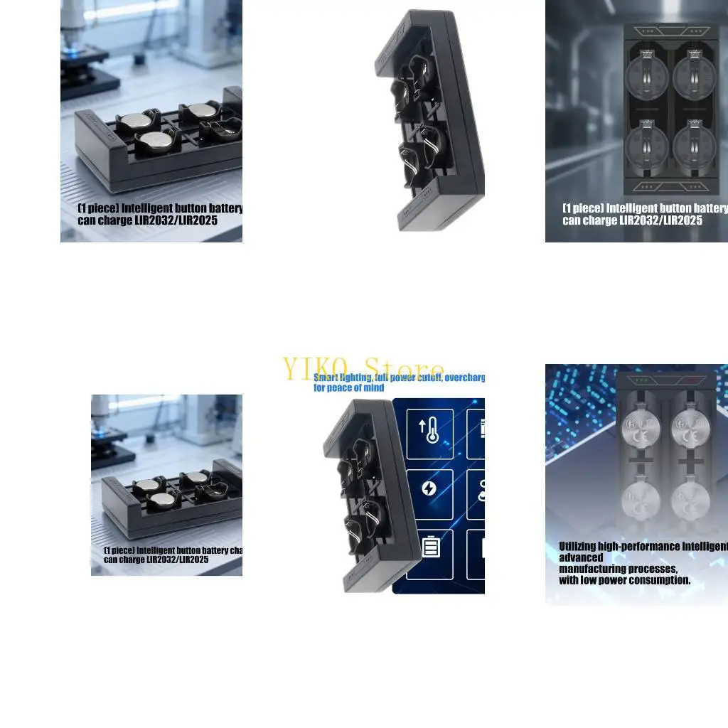K32C Battery Fast Charging for LIR2032 LIR2025 LIR2016 Rechargeable 3.6V Button/Coin Cell Battery Energy Saving