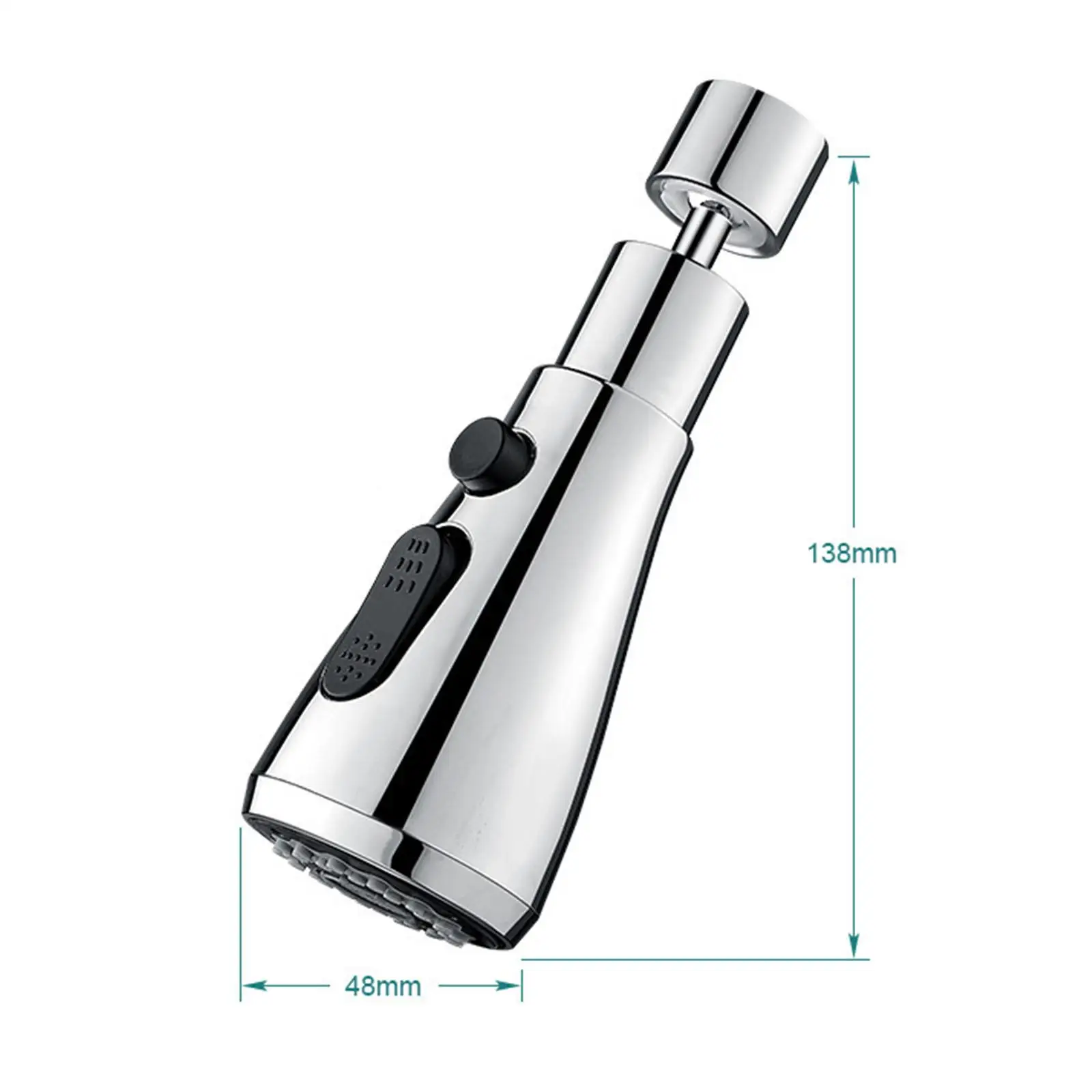 360° Rotatable Faucet Extender Faucet Sprayer Attachment Replacement Kitchen Faucet Heads for Restroom Bathroom Laundry Room