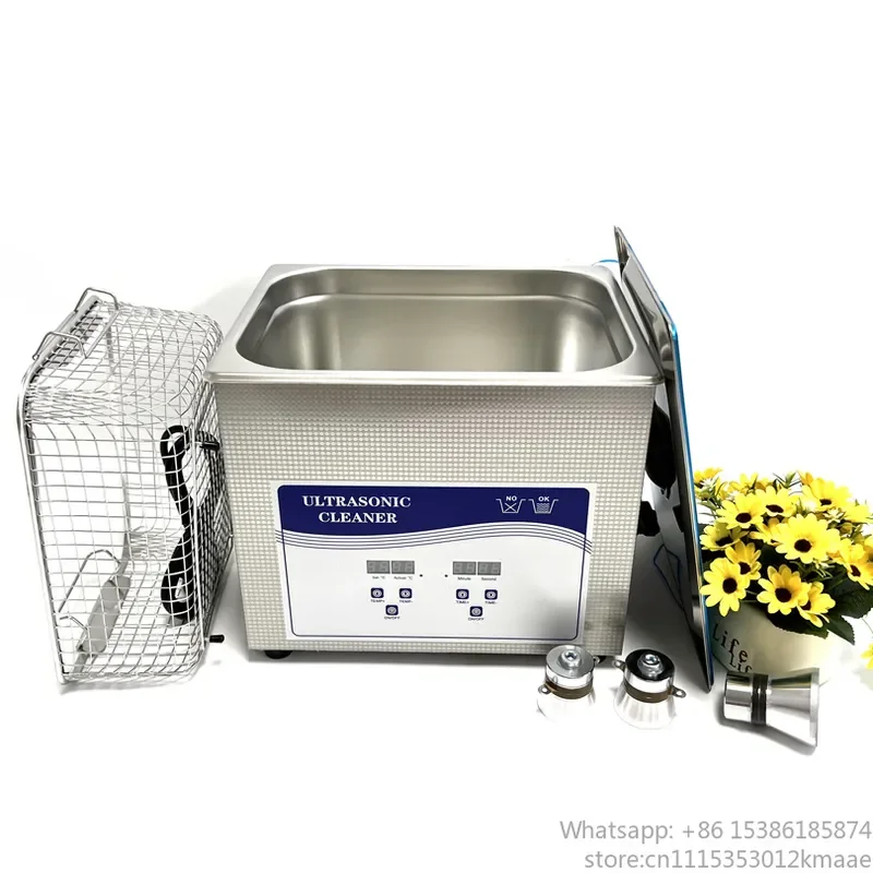 Vequyn Ultrasonic Cleaner 40kHz, Electric, Heating, Digital Timer, Stainless Steel, for Lab Industrial Farm Home Use  dental