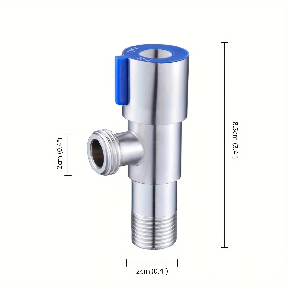 1pc Stainless Steel Hot And Cold Angle Valve, Large Flow Drain Toilet Water Stop Valve Triangle Valve Switch