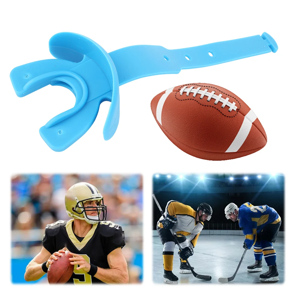 Football Mouthguard with Strap Football Mouthpiece Dual Layer Football Mouth Guard Mouth Protection for Rugby Hockey Basketball