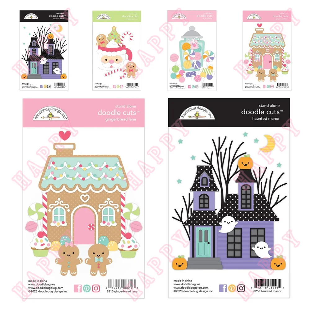 Metal Cutting Die Confectionary Ghosts Houses Father Christmas Decoration For DIY Scrapbooking Diary Making Album Paper Template