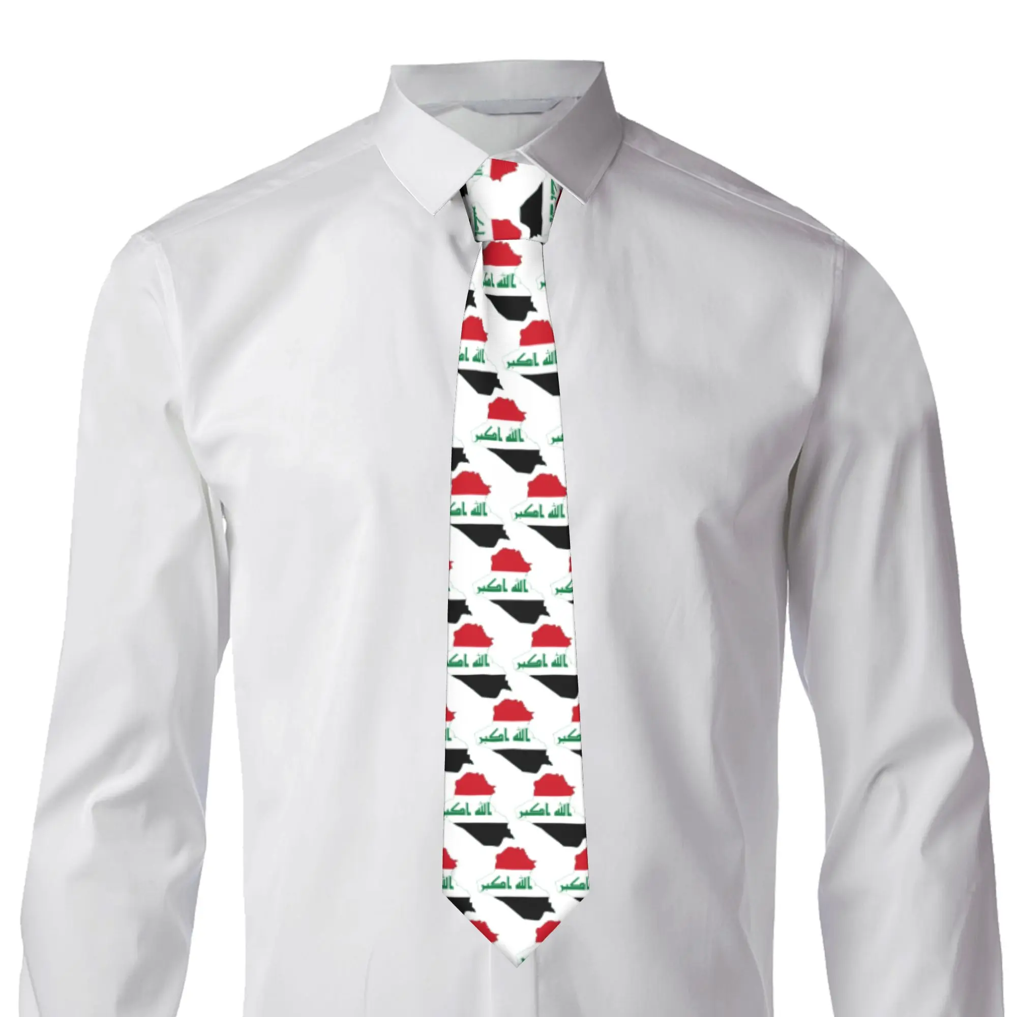 Classic Iraqi Iraq Flag Map Neck Ties for Wedding Mens  Necktie