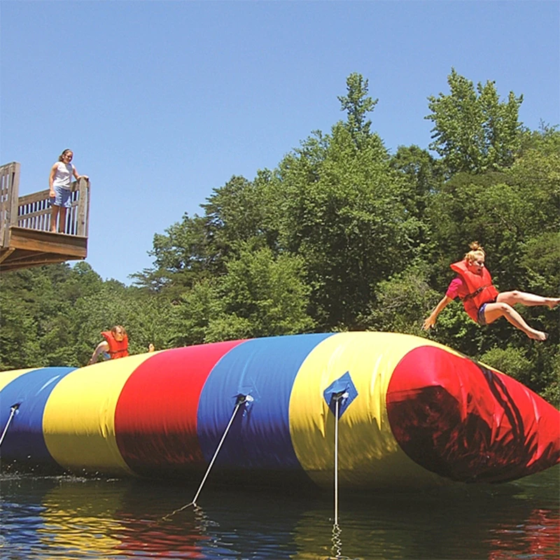 Kostenloser Versand 7m aufblasbare Jump Blob Hüpfbeutel aufblasbare Sprungbeutel mit einer Pumpe Wasser Trampolin Wasserpark Verwendung im Sommer