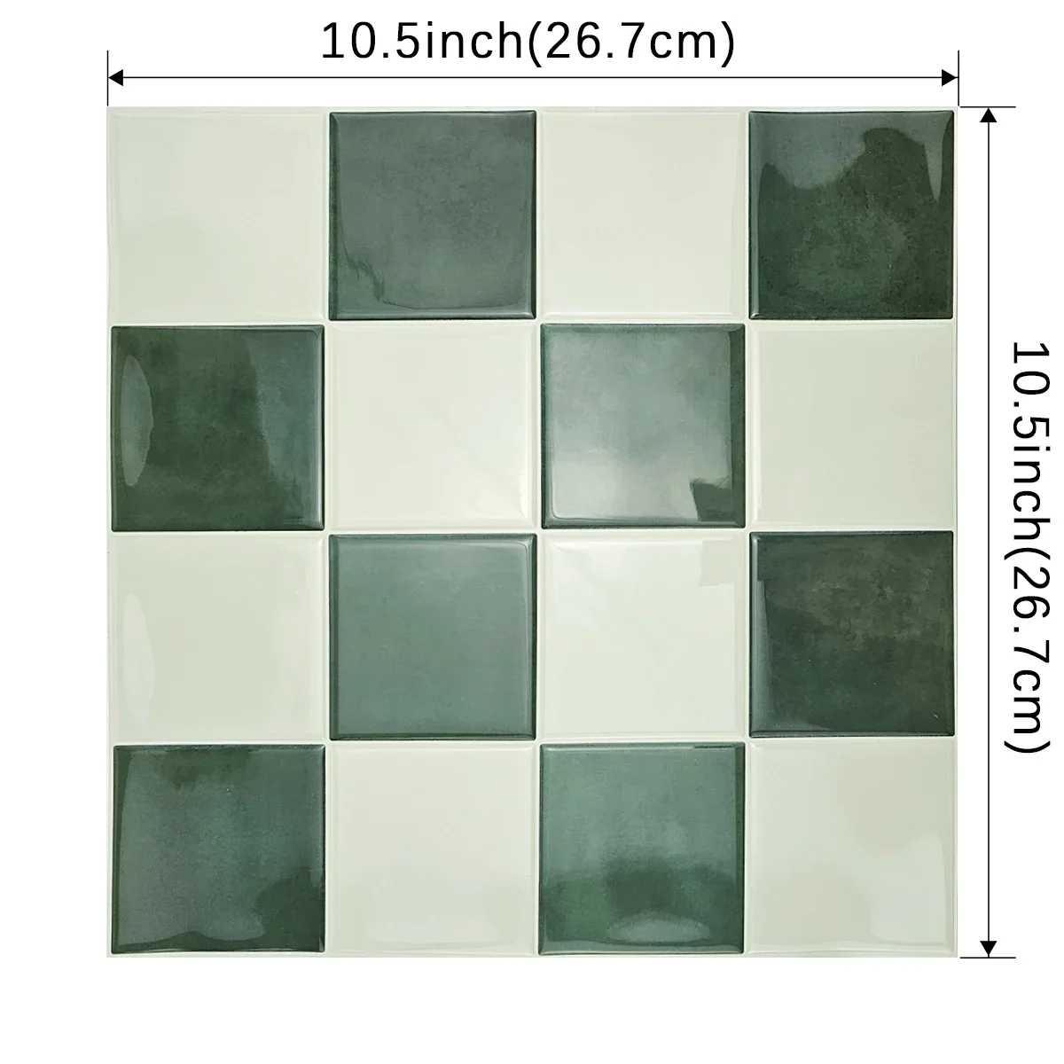 

Self-Adhesive 3D Wall Panels - Square Mosaic Backsplash Stickers, Removable Kitchen Tiles for DIY Home Renovation Decor