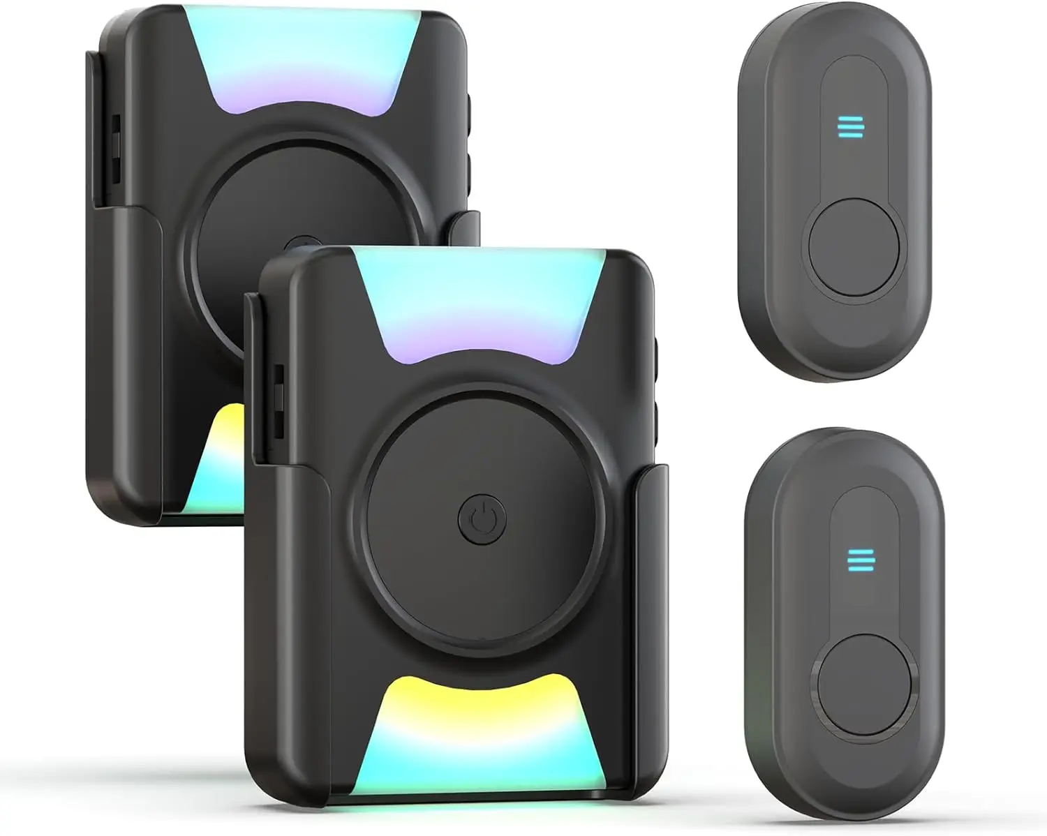 

Беспроводной дверной звонок для слабослышащих с вибрирующей и мигающей подсветкой, радиус действия 300 м, 2 кнопки и приемники