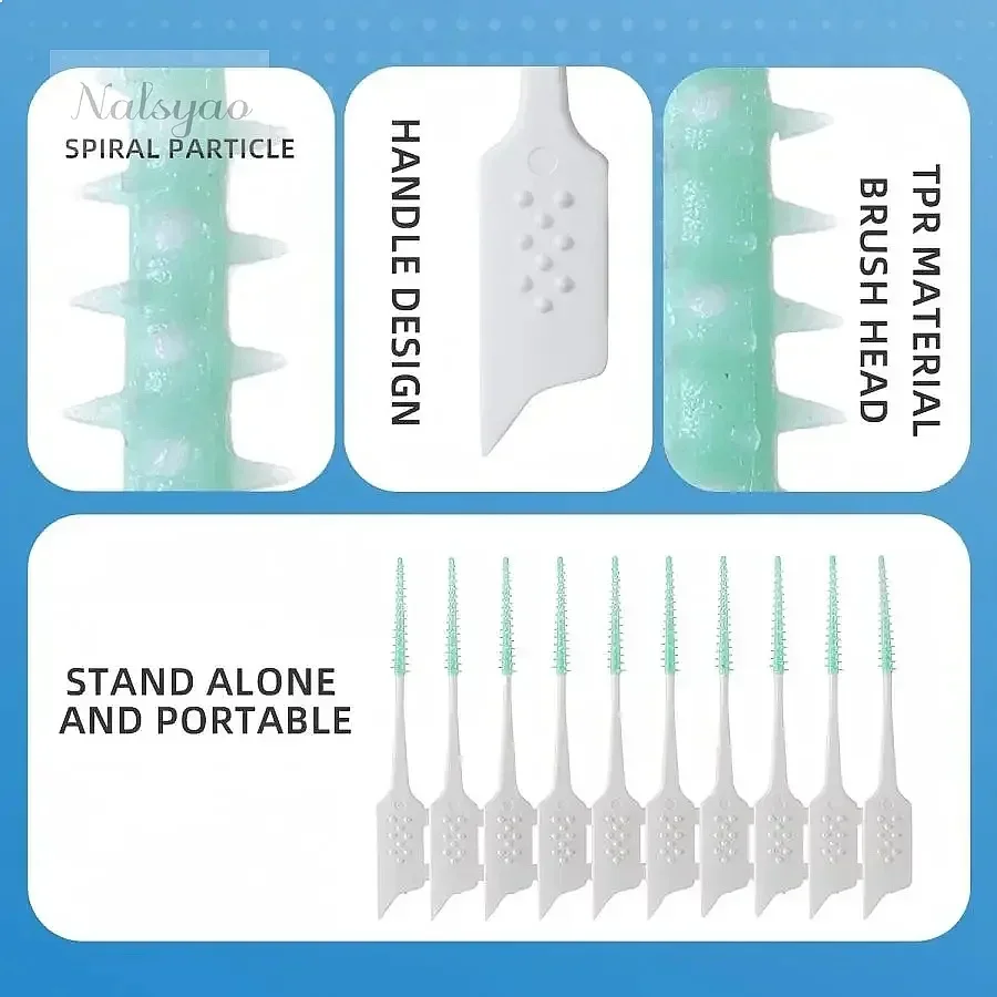 200Pcs/box Interdental Brush Soft Rubber Teeth Cleaning Tools Dental Between Teeth Toothbrush Oral Hygiene Care