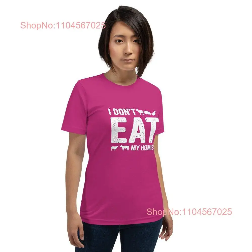 Camiseta vegana I Don't Eat My Homies, derechos de los animales vegetarianos, ovejas, vacas, pollo, AF, manga larga o corta