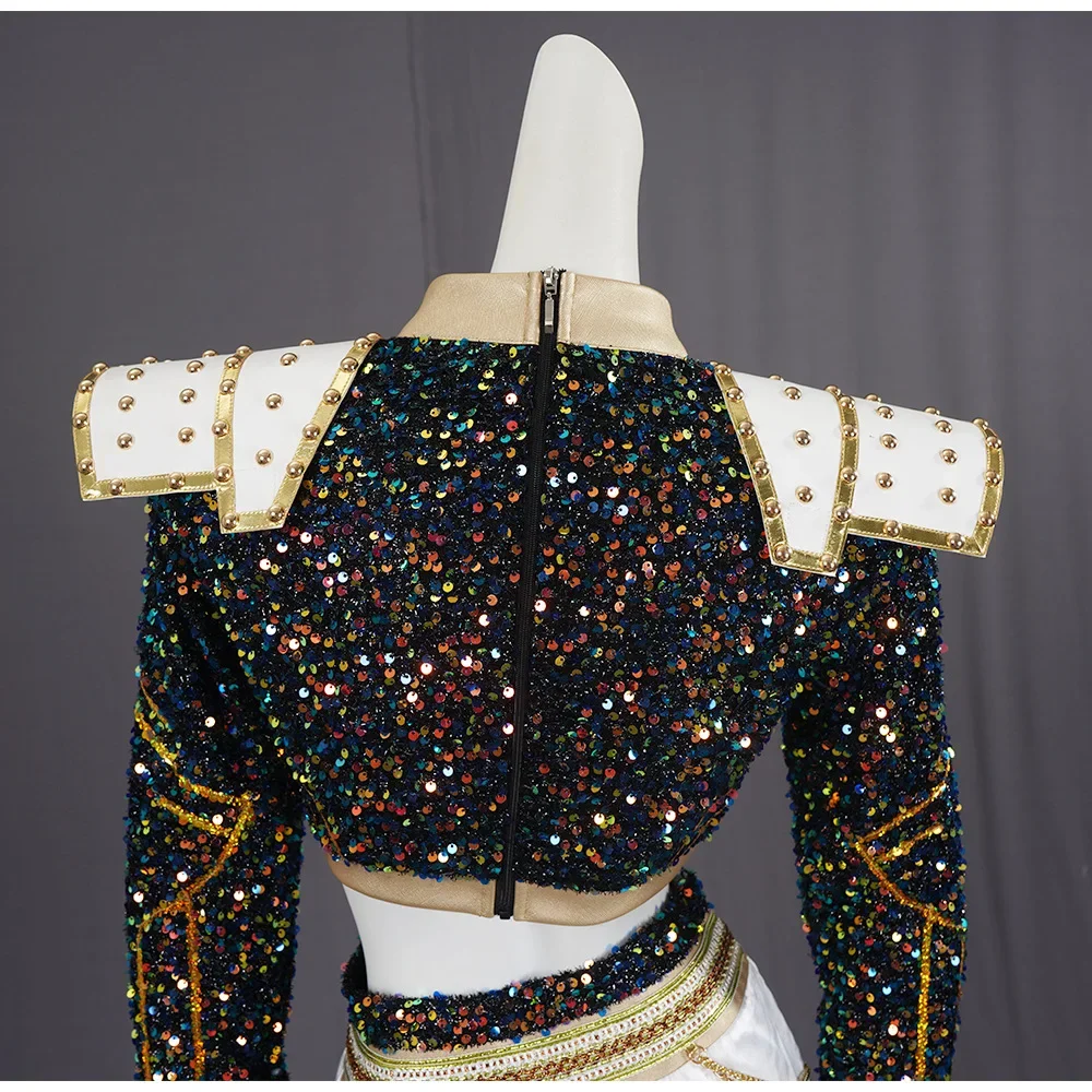 أزياء رومي زوي ميرا التأثيرية للأطفال البنات باللون الأسود والذهبي مجموعة أزياء KPop شيطان الصيادين لحفلات الهالوين