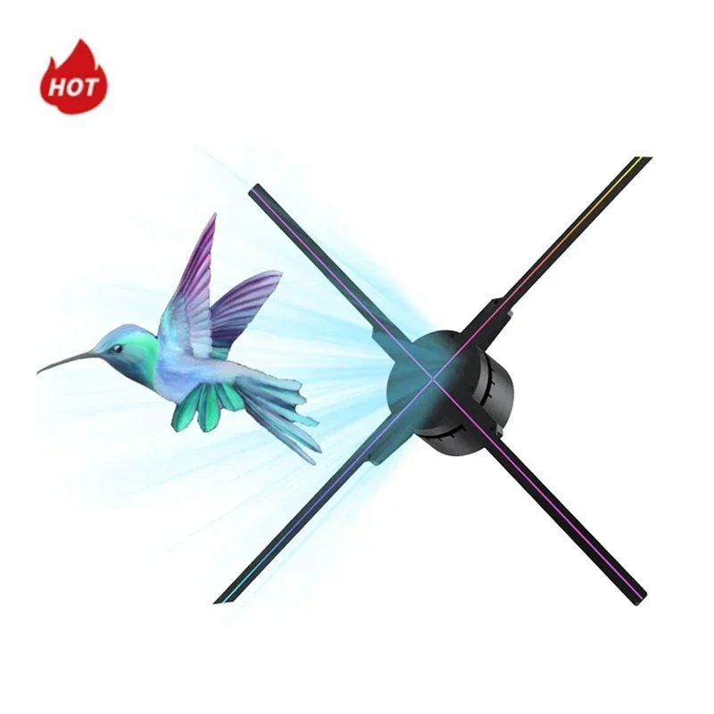 2026/New product top quality 3d hologram fan splicing wall 65cm advertising wall 3d holographic fan 3d hologram projector wall