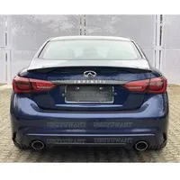 For Infiniti Q50 S 2013 14 15 16 17 4 Door Rear Trunk Lid Boot Ducktail Lip Spoiler Wings Black Carbon Car Accessories