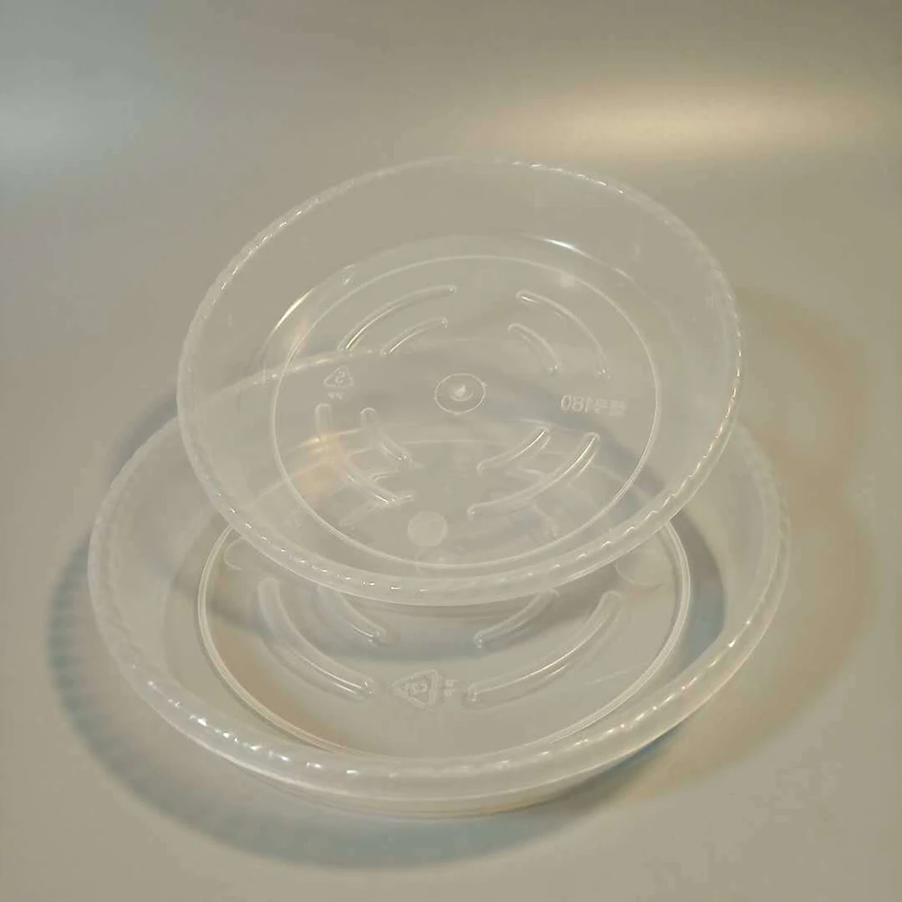 

20Pcs Plastic Plant Pots Tray Transparent Sturdy Drip Saucer for Flower Pots Garden Balcony Small Succulent Plants Saucer