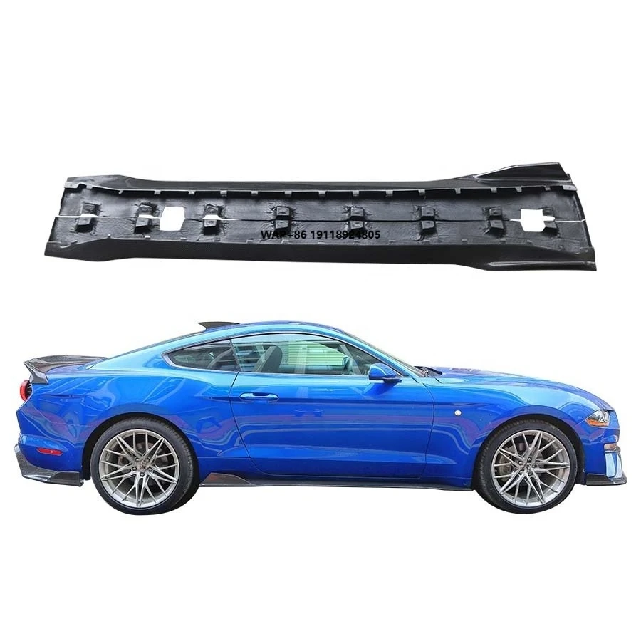

For Mustang Stylish Upgrade Carbon Fiber Body Kit Includes Side Skirts and Rocker OEM Bumper with New Stylish Bumper