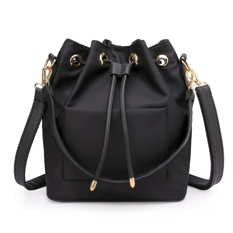 Women Detachable PU Leather Bag Strap DIY Replacement Bucket Bag Drawstring Rope Backpack Beam Pocket Purse Accessories