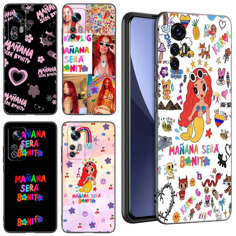 Karol G Manana Sera Bonito Balck Phone Case For Xiaomi Mi 9 SE 8 10T 11 12 13 Lite 9T 11T 12S 12T 13T 14 Pro 5G NE 11i 12X