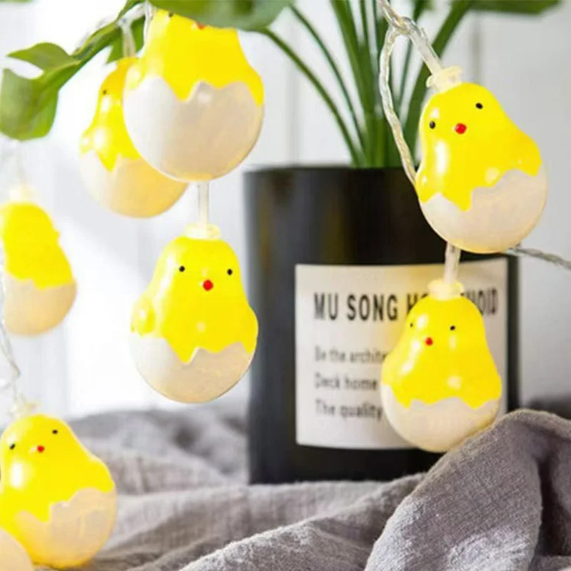 Easter Colorful Crack Eggs Light Strings Pastel Lights for Easter Party Indoor Decor Egg Shaped Lantern String Bunny Easter Deco
