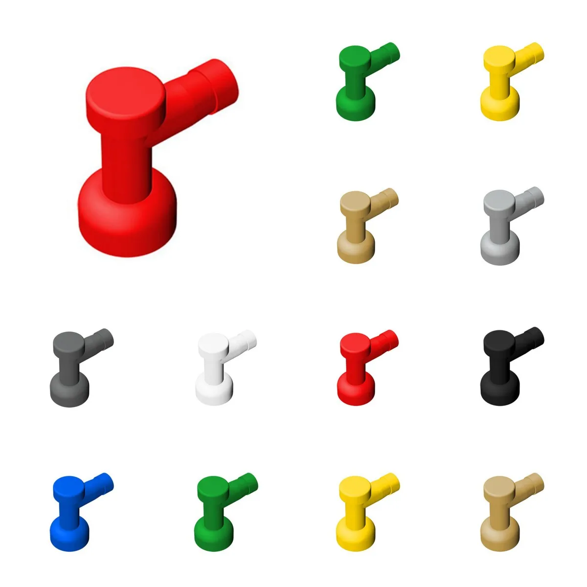 

50pcs Puzzle Particle 4599 Tap 1x1 Faucet Building Blocks With Hole In Nozzle End Bricks DIY Toy Children Gifts Dropshipping
