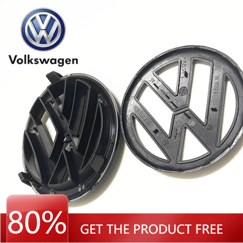 

For VOLKSWAGEN 2pc Front+Rear Replacement part for VW Golf 6 MK6 GTI 2009-2013 Front Radiator Grille Emblem 137mm + Rear Trunk L