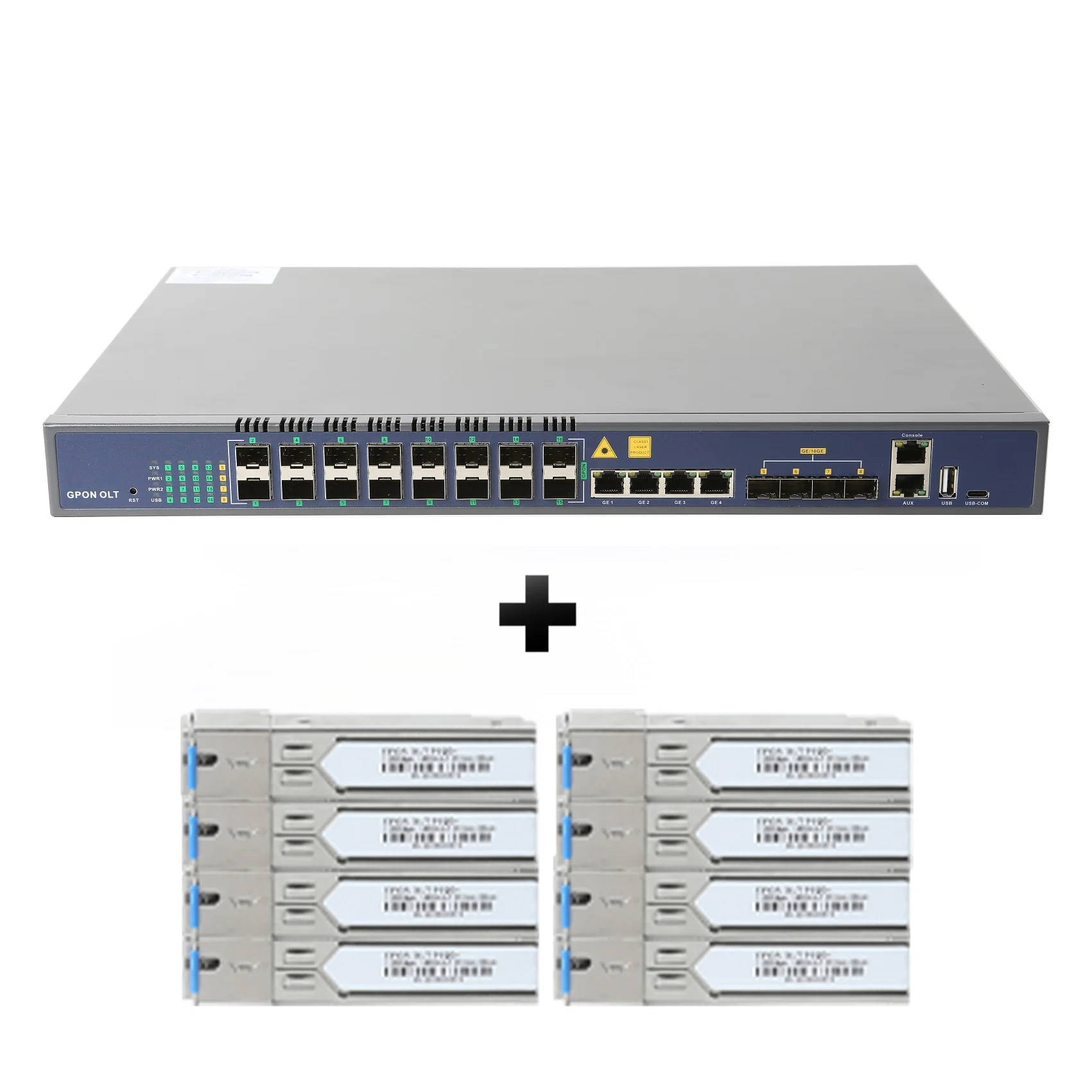 

1U 16PON GPON OLT 16PORT WEB SNMP CLI COMPATIBLE HUAWEI ZTE FIBER HOME G CPOM BD COM GPON XPON ONUS