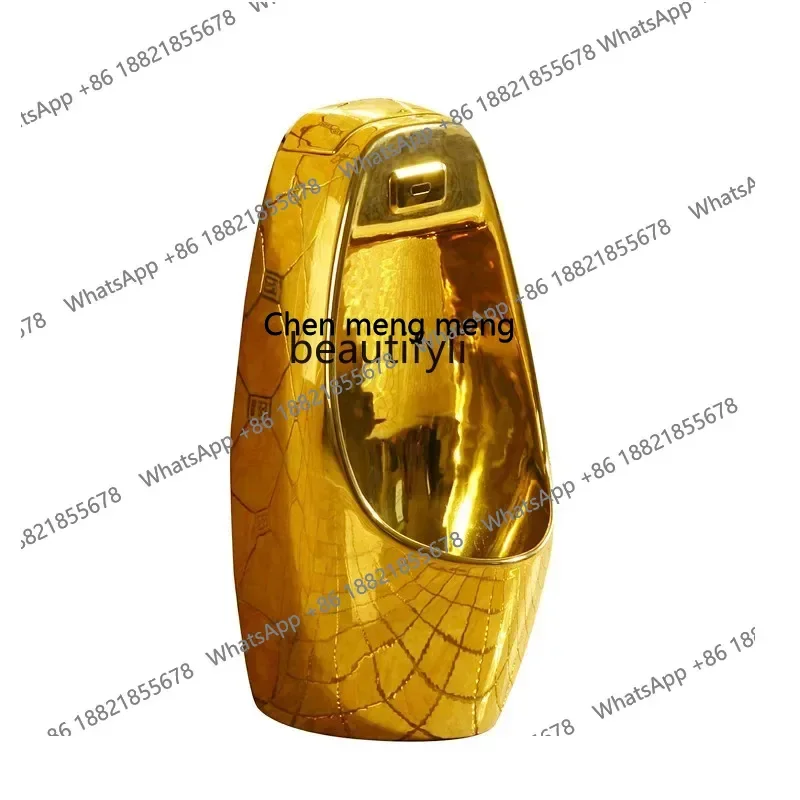 New arrive European-style golden urinal, urinal induction wall hanging, local tyrant gold urinal floor-to-ceiling men