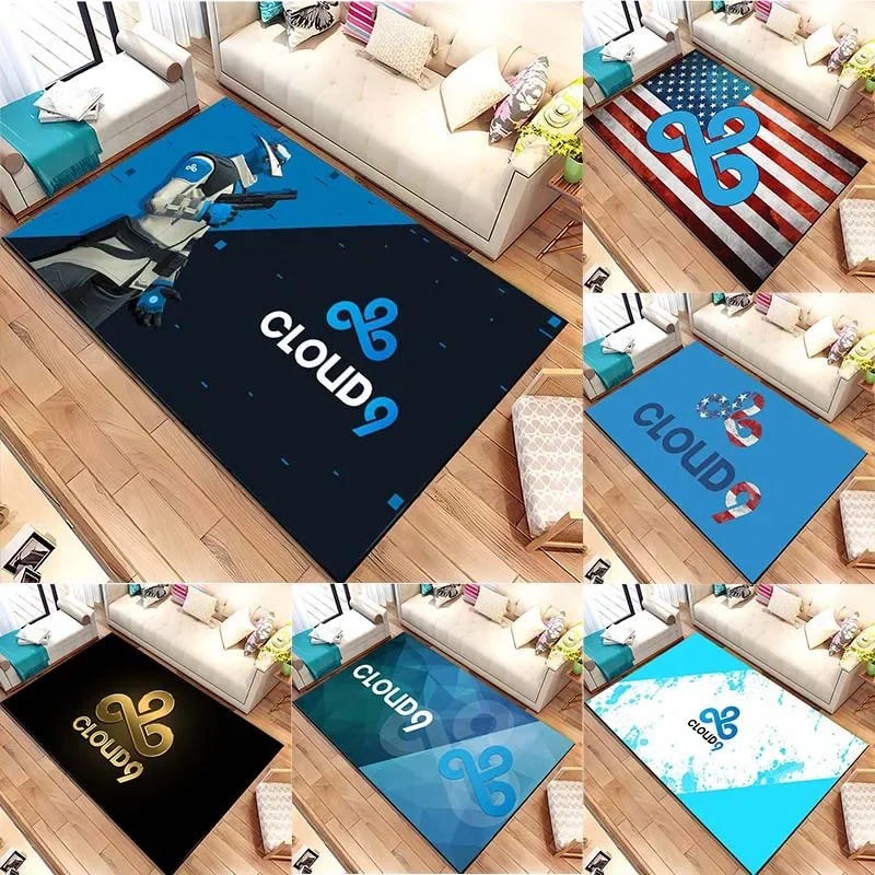 3Size Cloud-9 Pattern Rug Gaming Game Room Living Room Bathroom Mat Creative Door Mat Bedroom Home Decor Rug