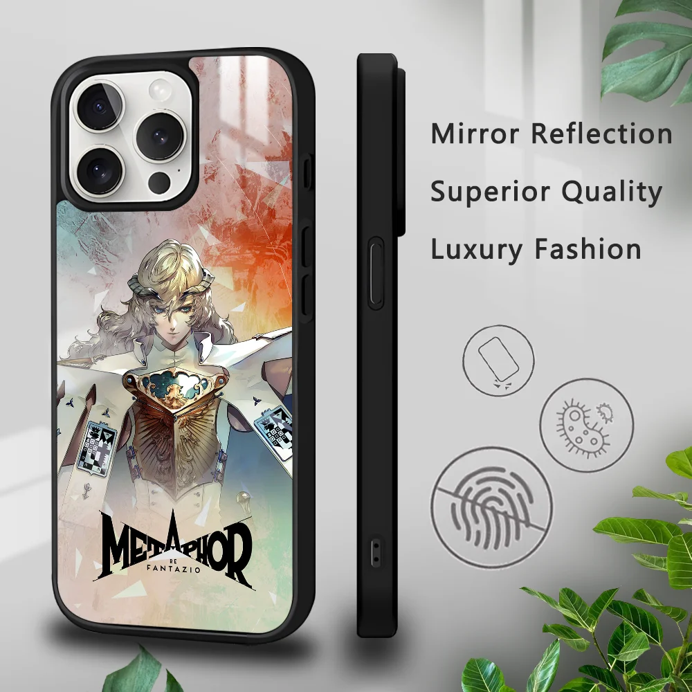 Juego M_Metaphor R_ReFantazioS Funda de teléfono para iPhone 16 15 14 13 12 11 Pro Xs Max Mini Plus Celulares Funda dura