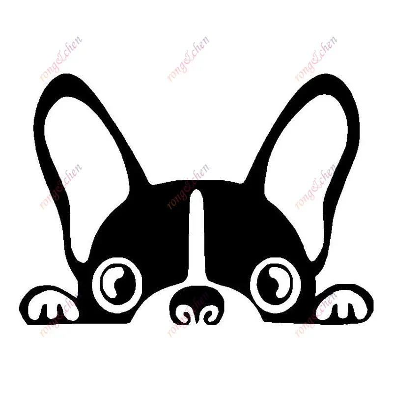 

Funny Peep Animal Car Sticker Boston Terrier Dog Car Motorcycle Racing Helmet Laptop Trunk Body Car Window Surfboard PVC Decals