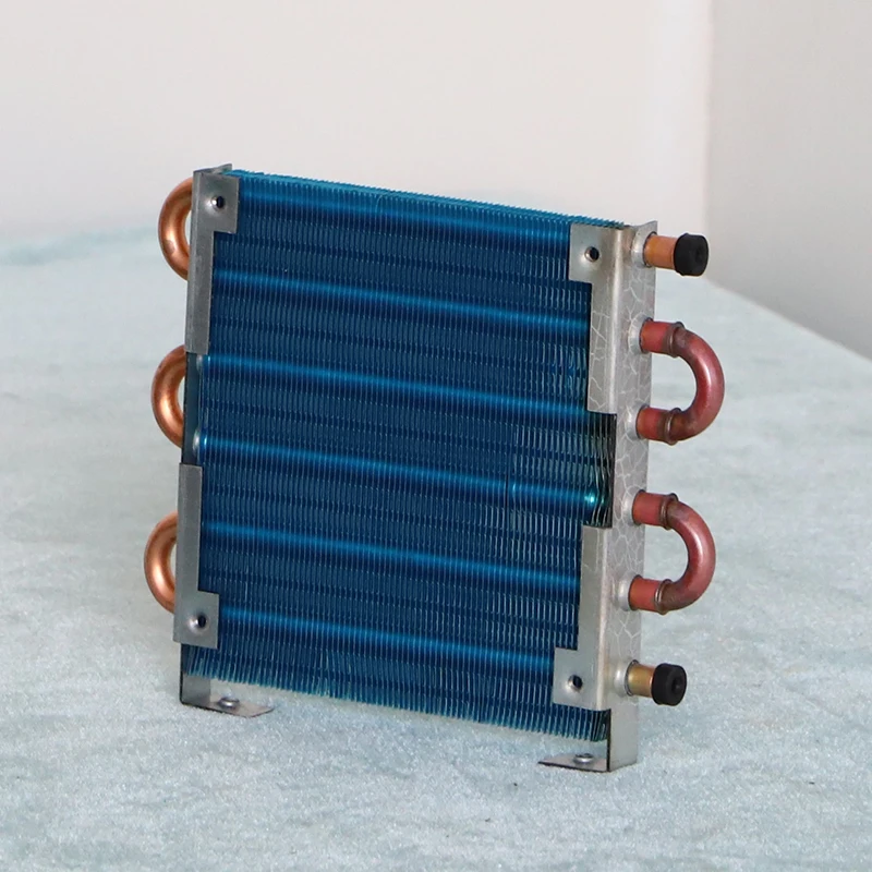 

CP1X6X120 конденсатор испарителя с воздушным охлаждением, медные трубки мини-размера и алюминиевые плавники, вентилятор радиатора холодильника с водяным охлаждением