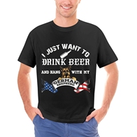 Men t shirt Elagos I Just Want To Drink Beer Hang With German Shepherds Fashion t-shirt novelty tshirt women
