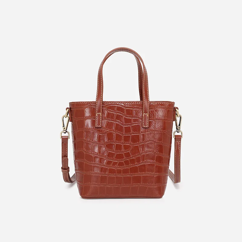 Bolso de hombro con patrón de cocodrilo para mujer, bolso cruzado versátil, a la moda