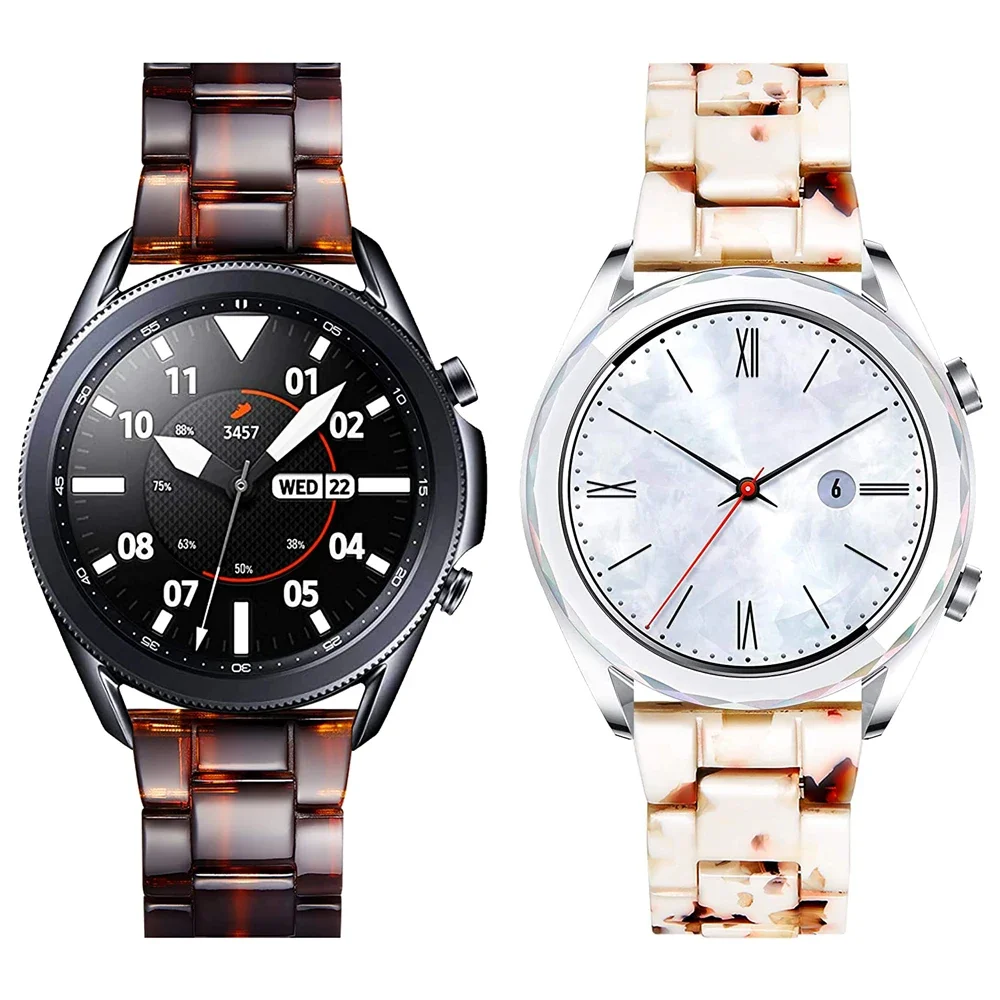 Resin Transparent Band For Huawei Watch 4 gt 2e GT3 pro 46mm For Samsung Galaxy Watch 6 3 45mm Gear S3 Lady Strap for Seiko 22mm