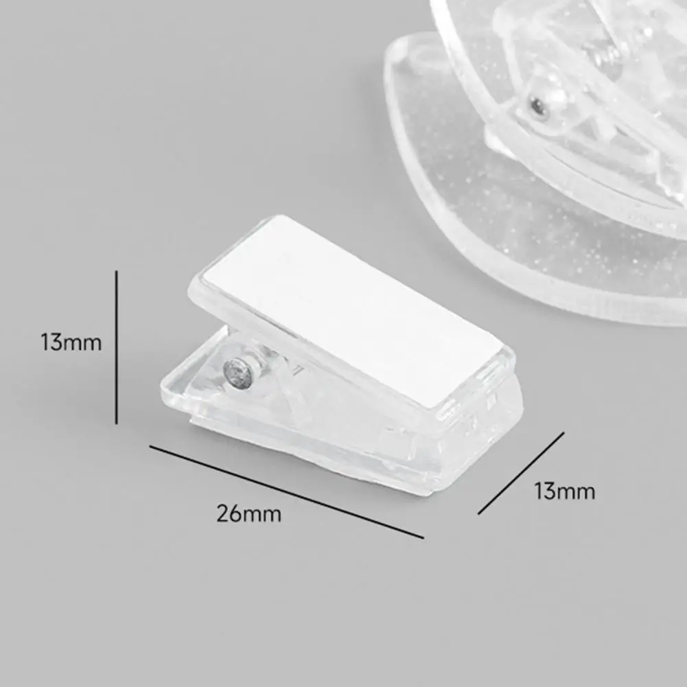 Réinitialisation Auto-Adhésif Transparent pour Tapisserie Murale, Rideau de Douche, Maison, Bureau, Photo, Papier, Document, Affiche, Cintre Collant, Pince à Ressort, 100 Pièces