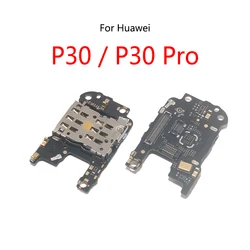 SIM Card Reader Socket Tray Slot Microphone Module Board Signal Antenna Connect Flex Cable For Huawei P30 Pro