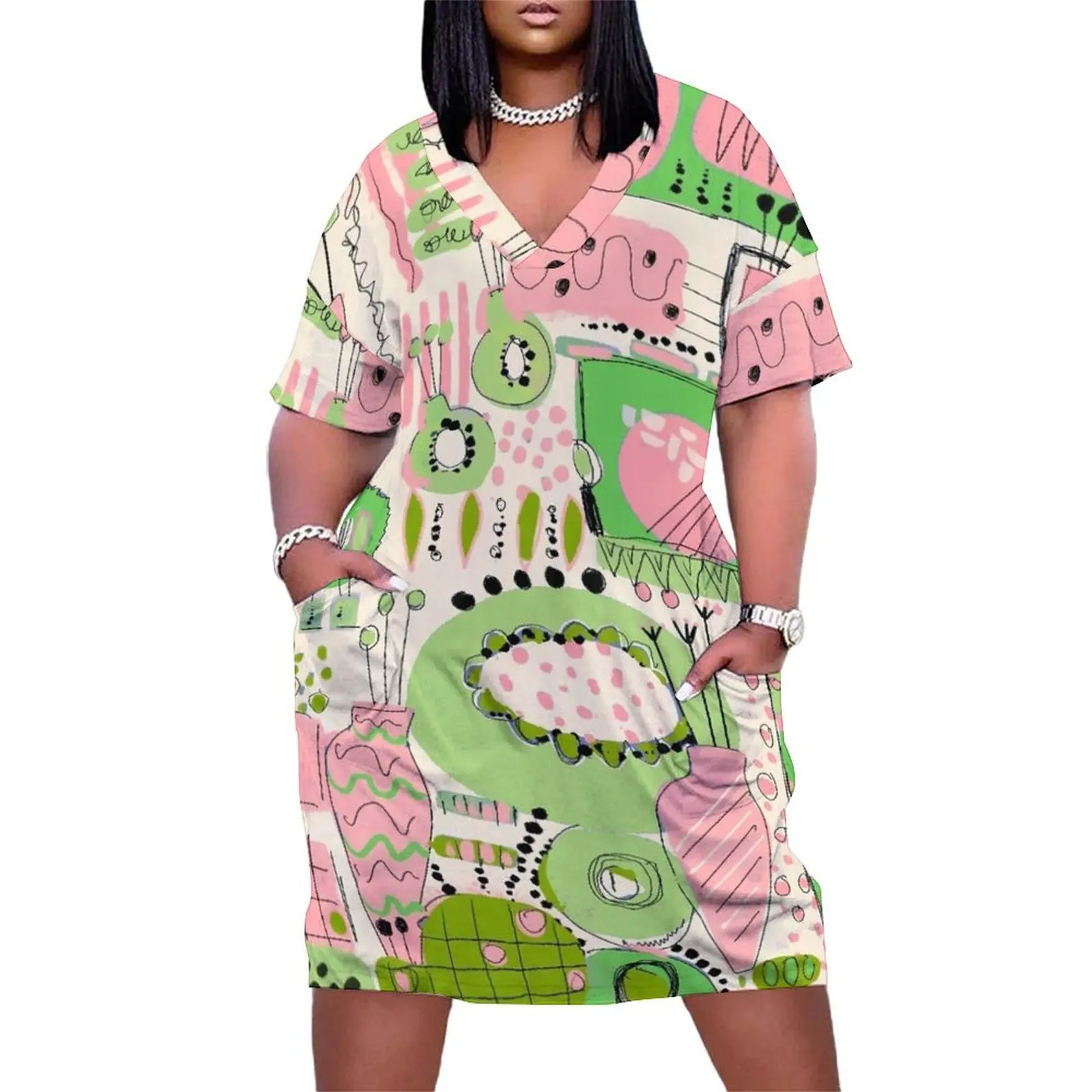 

Spring Vases Loose Pocket Dress elegant women's dresses for wedding sexy dress dress women summer women's summer jumpsuit