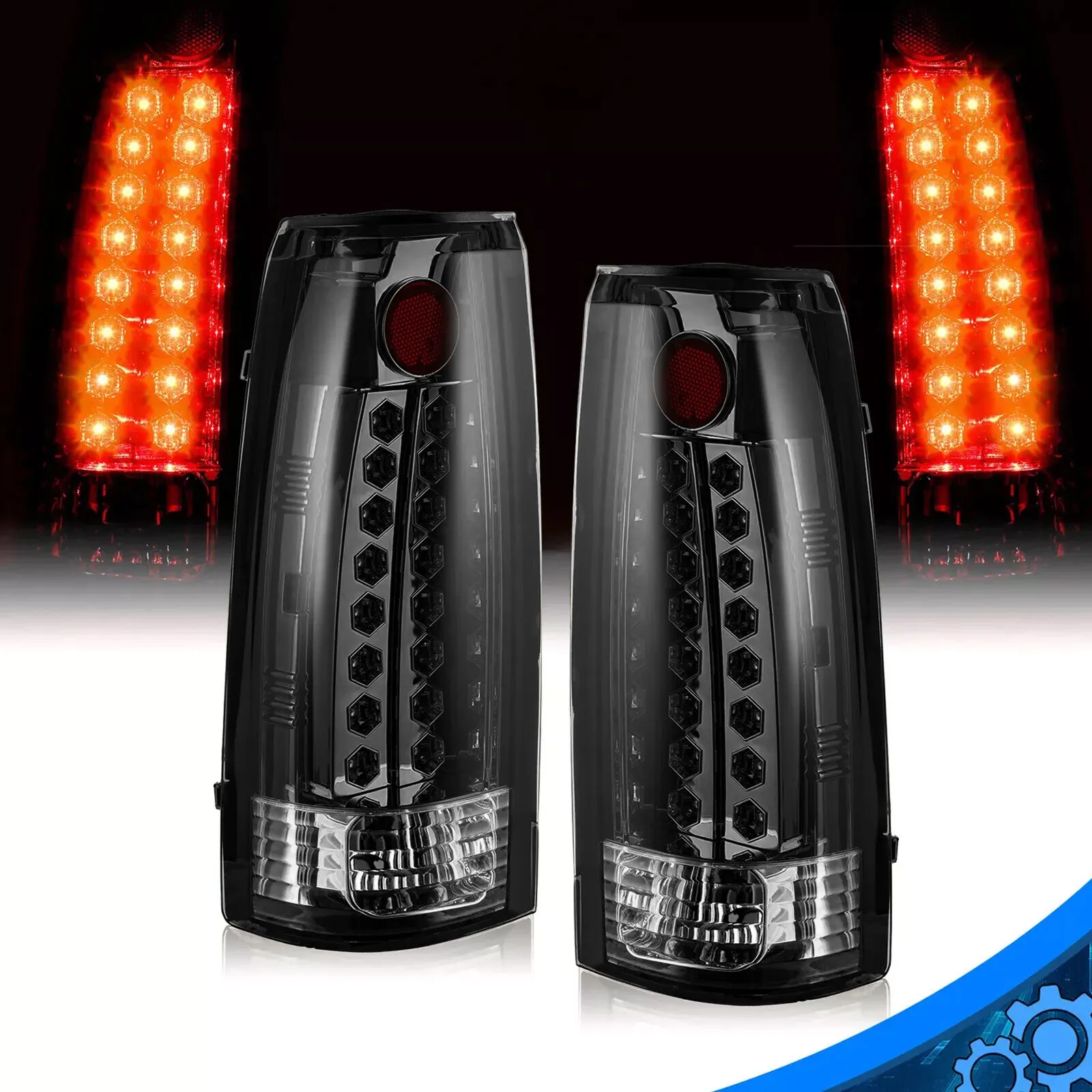 

For Chevy GMC 88-99 C1500 C/K 1500-3500 Smoked LED Rear Brake Tail Lights Lamp