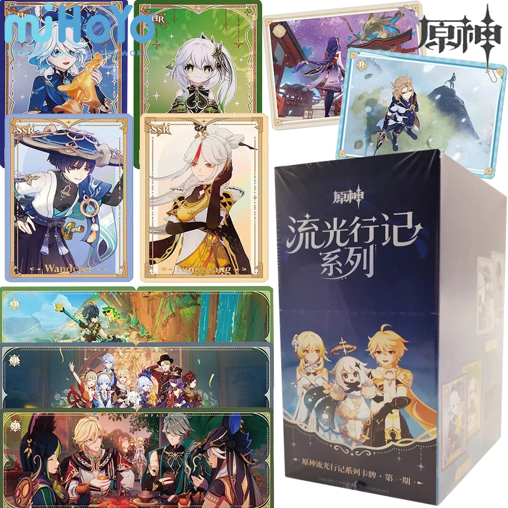MiHoYo Genuine Genshin Impact Rare Collection Cards Fantasy Adventure Game IP Nahida Furina Character Shining Portrait Card Gift