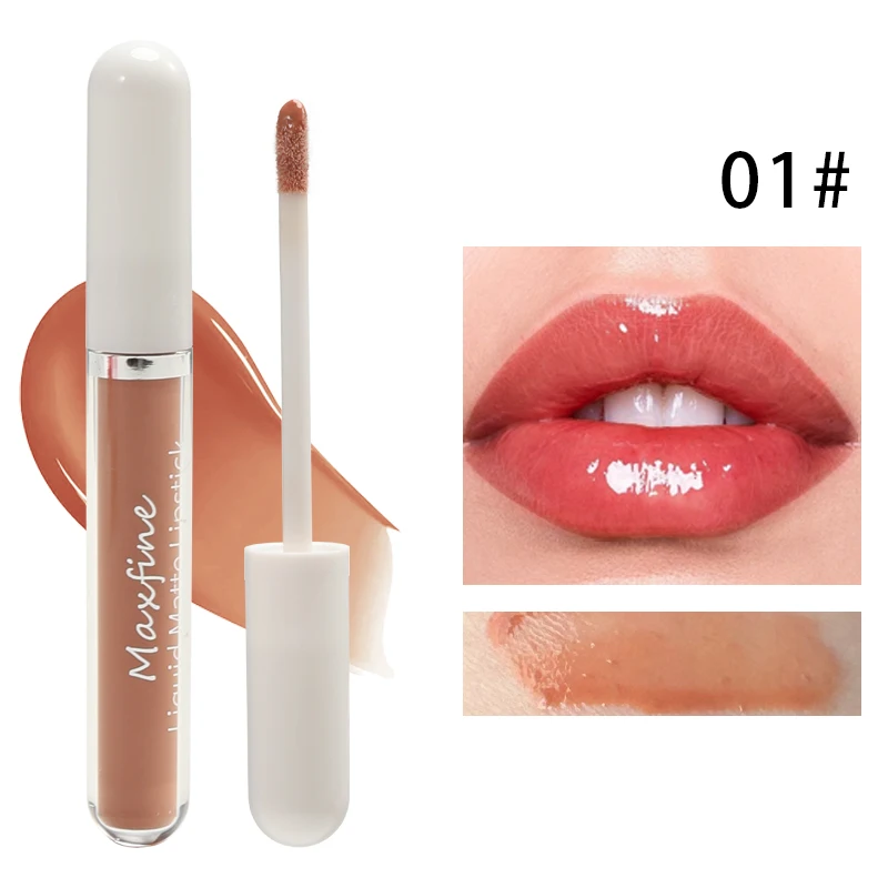Espejo brillo de agua brillo de labios brillo de labios femenino no se decolora y taza antiadherente hidratante estudiante lápiz labial desnudo
