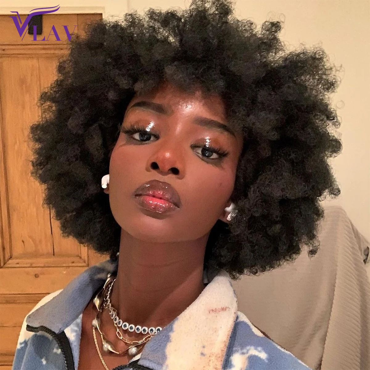 400 High Density Human Hair Wig Afro Kinky Curly 360/13×6/13×4 HD Transparent L… - Image 2
