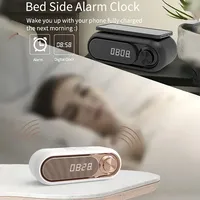 Wireless Bluetooth Speaker Dual Alarm Support TF Music Card FM Clock Radio Soundbar HIFI Home Box Soundbar Bedroom Student Clock