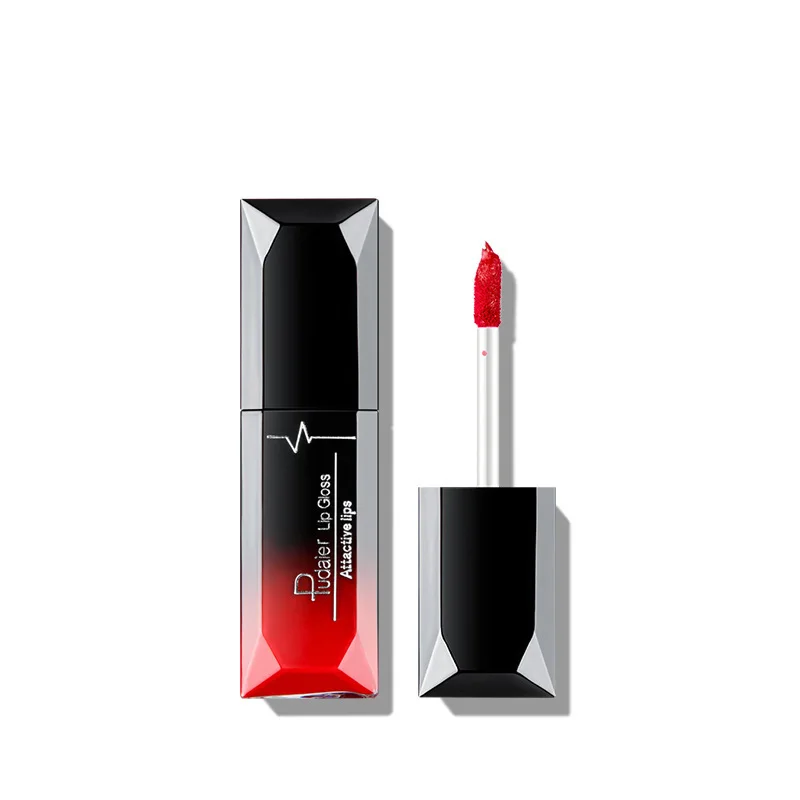 Lápiz labial resistente al agua de larga duración para mujer, lápiz labial Sexy de terciopelo rojo, brillo, belleza, cosméticos, crema, pigmento, textura sedosa, maquillaje, 21 colores