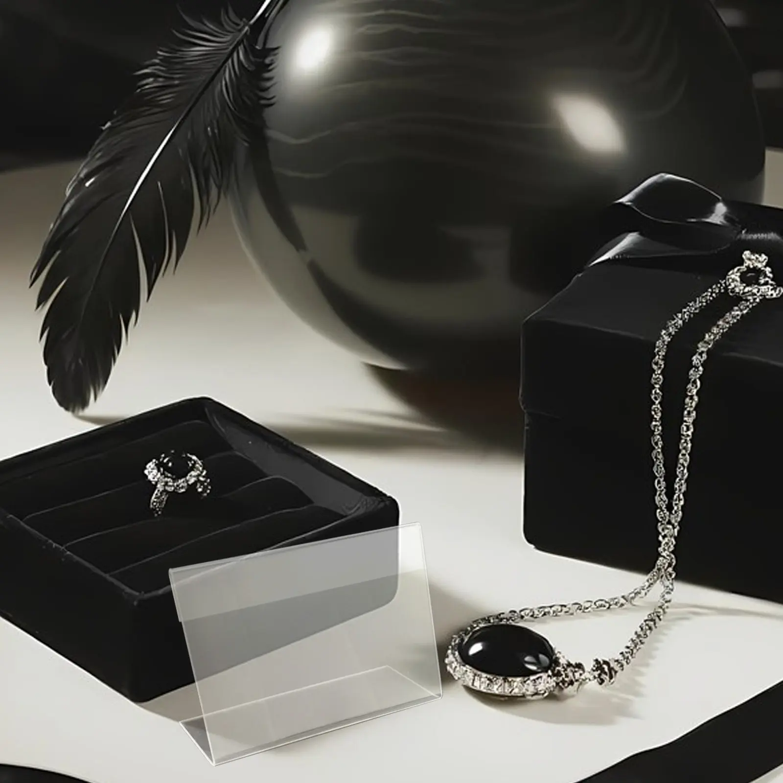 

30Pcs Clear Acrylic Price Tag Holders 6x4cm Durable Plastic Label Organizers for Supermarket Retail Pricing Display