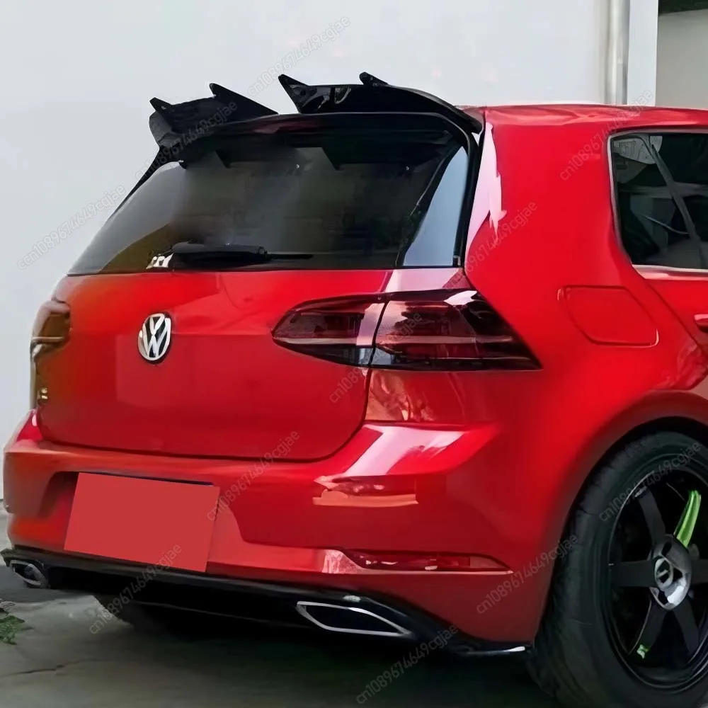 

For VW Golf 7 7.5 MK7 MK7.5 GTI GTD R 2013 To 2020 ABS Body Kit Tuning AK Style Car Rear Trunk Roof Lip Spoiler Wing Gloss Black