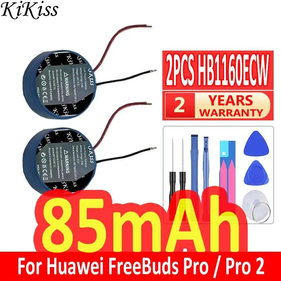 

85 мАч для Huawei Freebuds Pro Freebuds Pro 2 Pro2 Bluetooth наушники 2 шт. HB1160ECW долговечный аккумулятор для наушников большой емкости