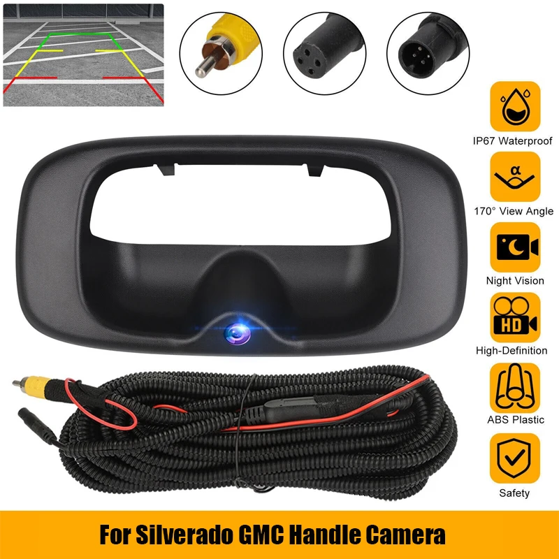 Dedicated car For Chevrolet Tailgate Handle Camera Silverado GMC High Definition Reverse Image Camera Rearview AHD 720P 1080P