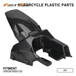 Rear Fender Cover Wheel Protector Rear Mudguard Motorcycle Accessories Carbon Fiber PP Plastic For HONDA Grom MSX125 MSX 125