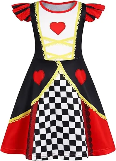 Rode Koningin Kostuum Meisjes Prinses Verkleden Kinderen Verjaardagsfeestjurk Halloween Cosplay Kinderen Carnaval Fantasia Outfits